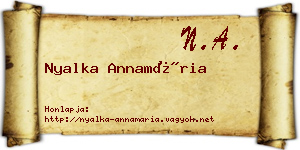 Nyalka Annamária névjegykártya